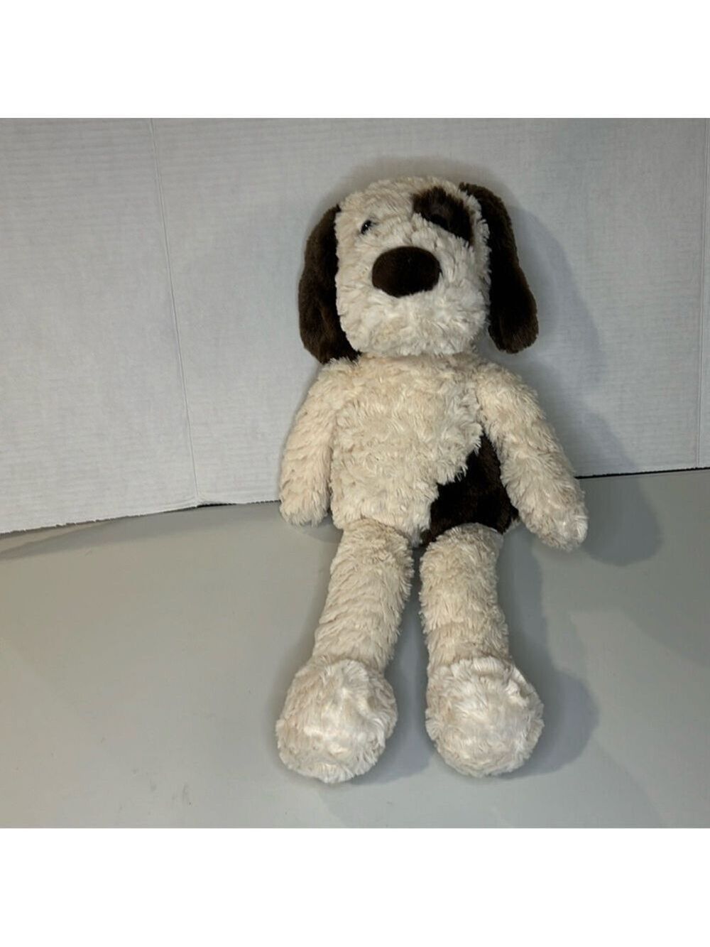 Brown Cream Puppy Dog Plush Lovey Soft